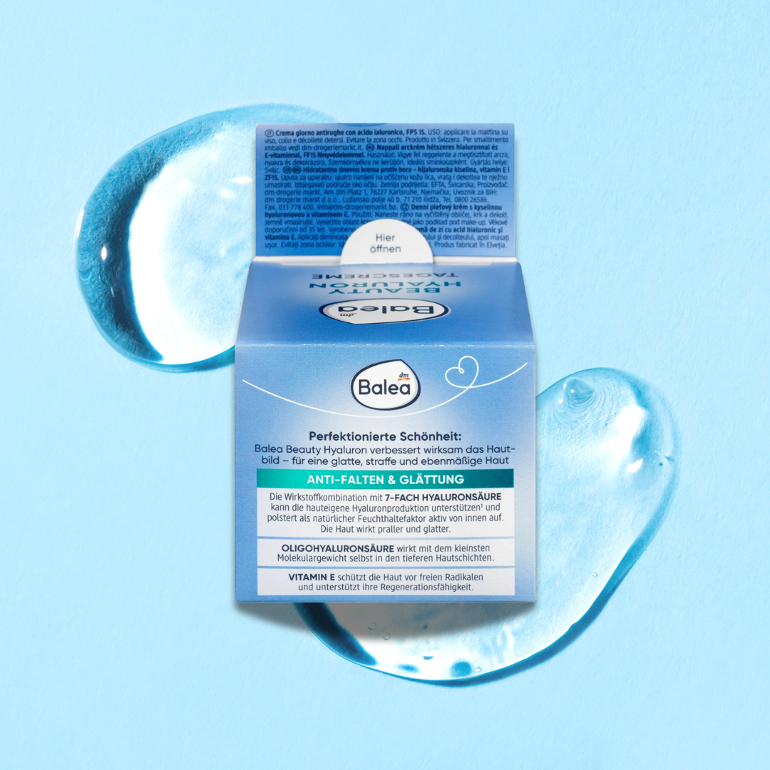 Balea Anti-Wrinkle Beauty Hyaluron Face Cream SPF 15, 50 ml