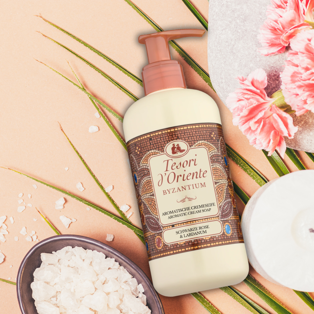 Tesori d'Oriente Liquid Soap Byzantium with Black Rose & Labdanum, 300 ml