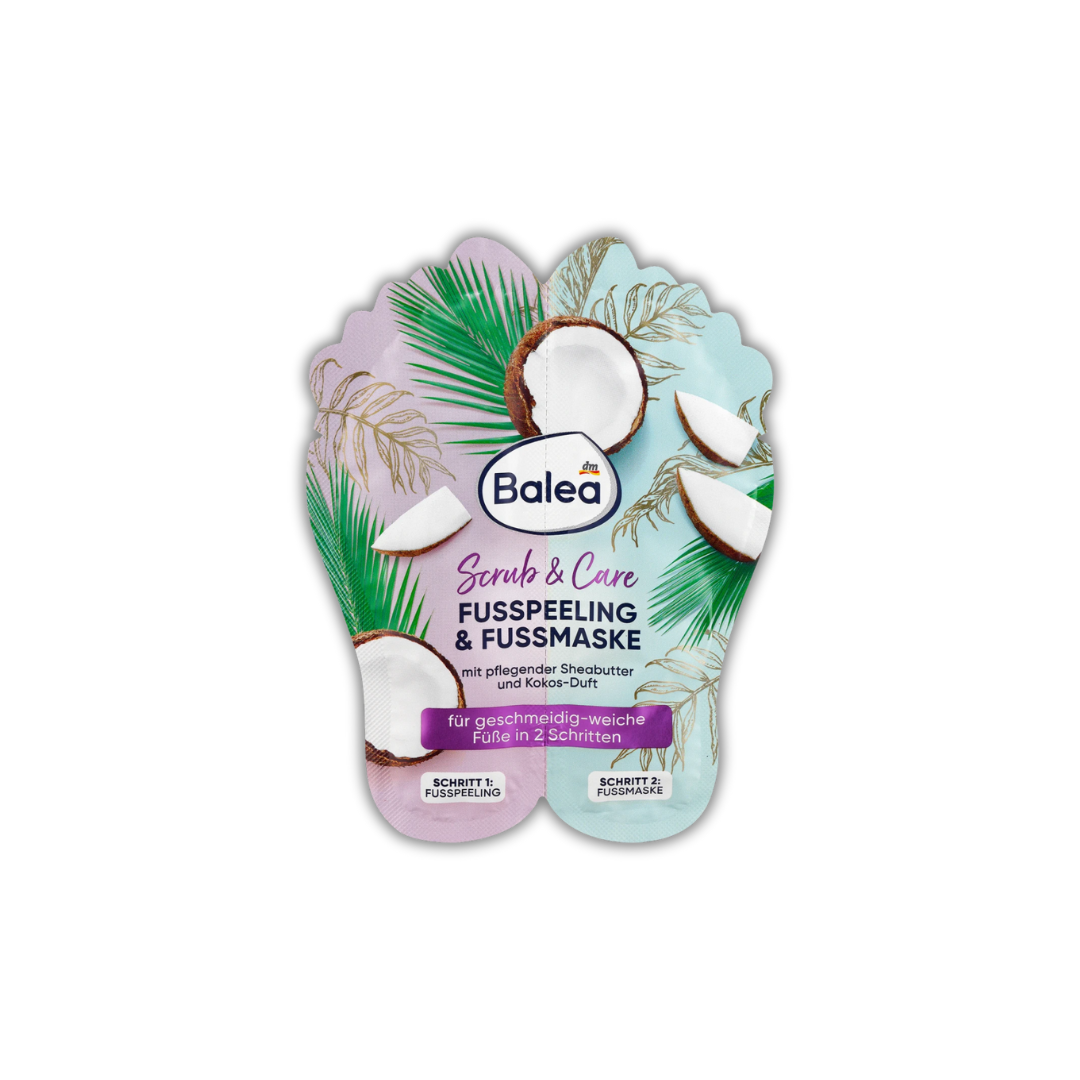 Balea Foot Scrub & Foot Mask Set (2x10ml), 20 ml