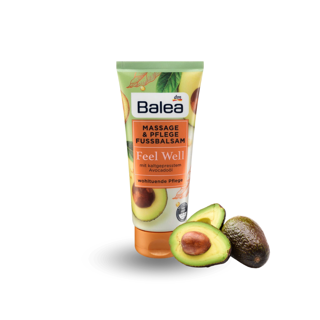 Balea Foot Cream, Massage & Foot Care Balm Feel Well, 100 ml