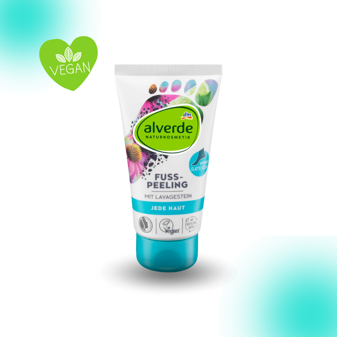 alverde NATURKOSMETIK Foot Scrub with Lava Stone, 75 ml