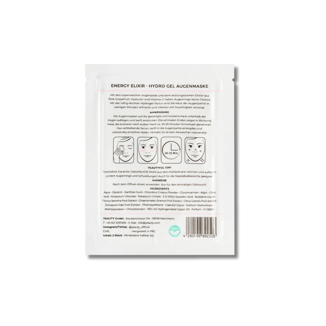 Yeauty Eye Pads Energy Elixir (1 Pair), 2 pcs