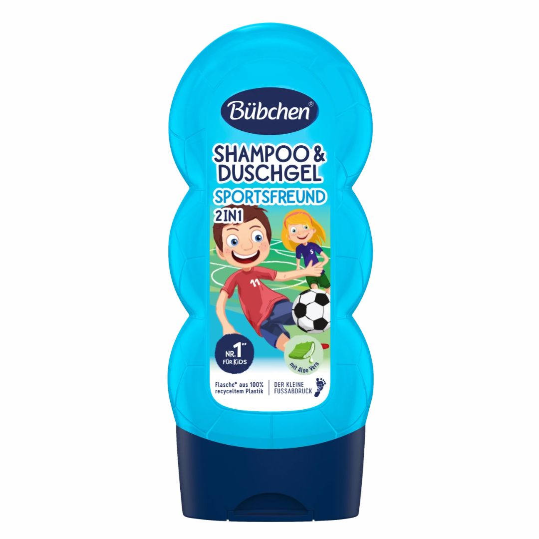 Bübchen Kids Shampoo & Shower Gel 2-in-1 Sports Friend, 230 ml