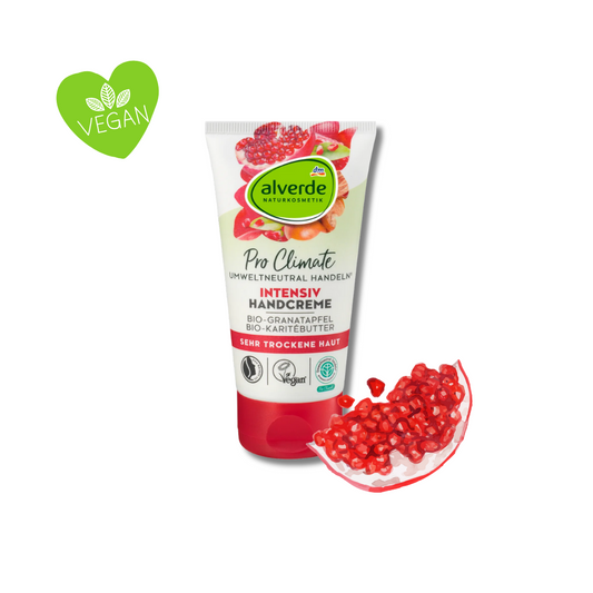 alverde NATURAL COSMETICS Intensive Hand Cream Organic Pomegranate, Organic Shea Butter, 75 ml