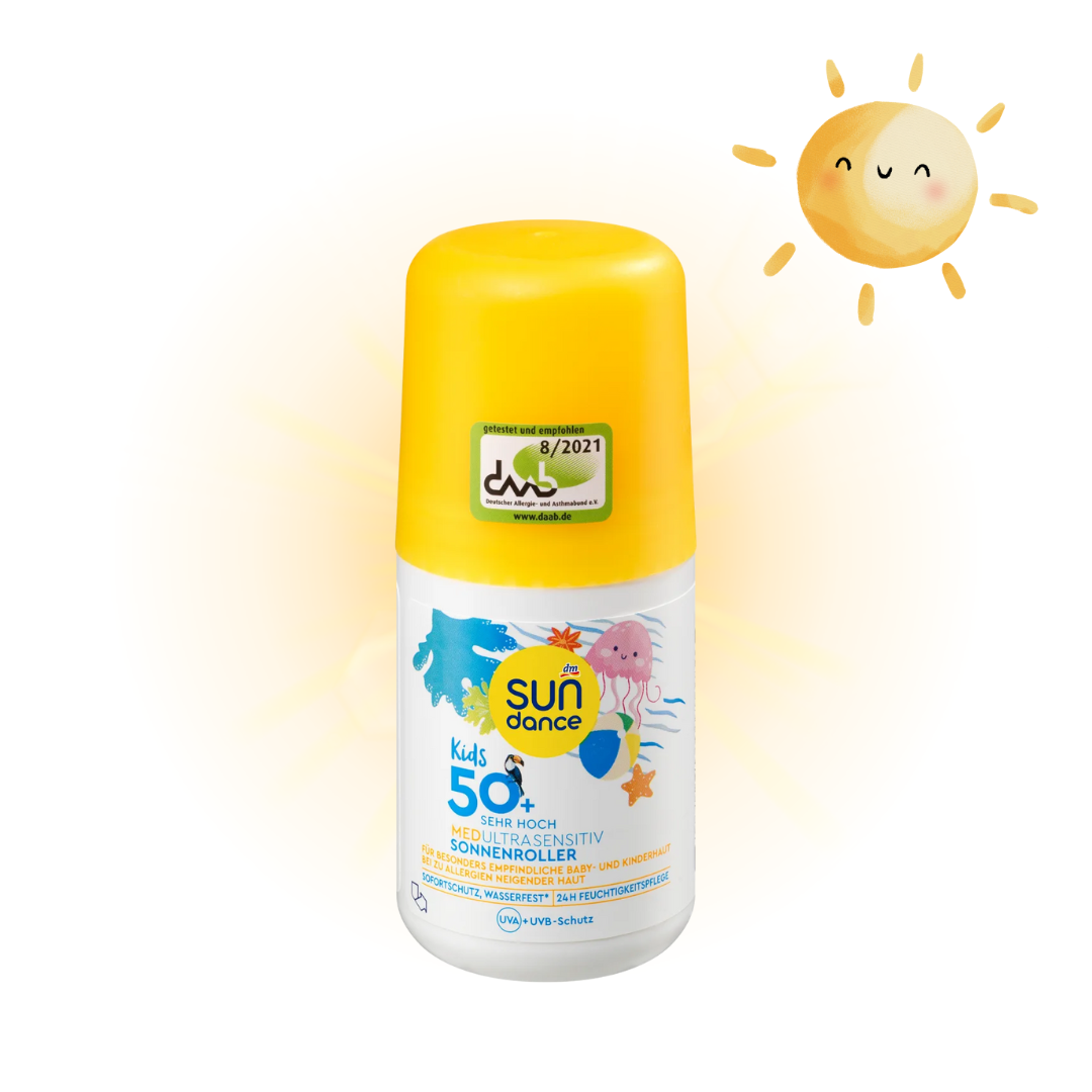 SUNDANCE Sun Roller for Kids, MED Ultra Sensitive, SPF 50+, 100 ml