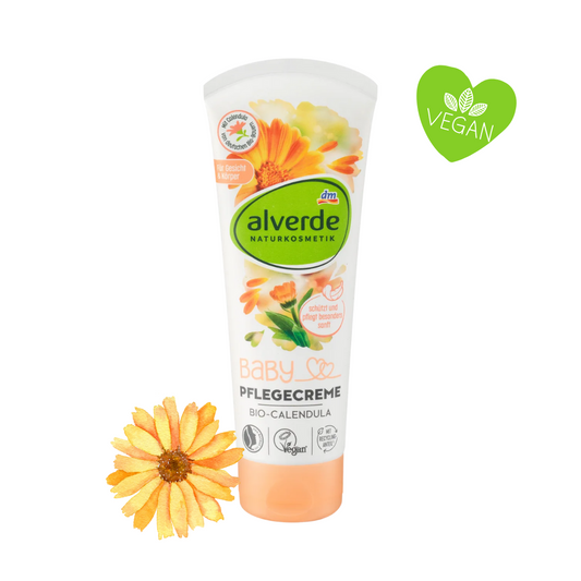 alverde BABY Baby Care Cream for Face & Body Organic Calendula, 100 ml